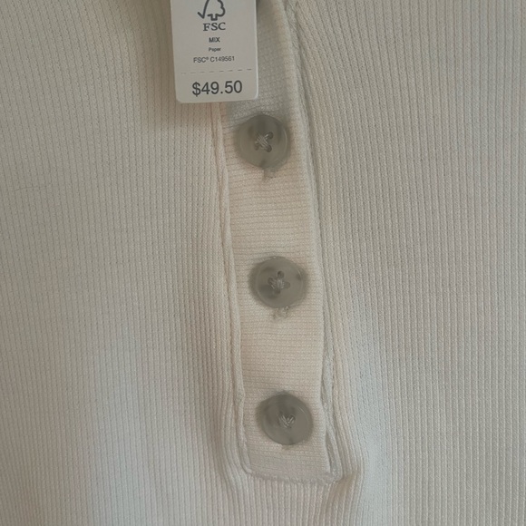 Madewell Long-Sleeve Ribbed Henley Tee - Picture 8 of 13